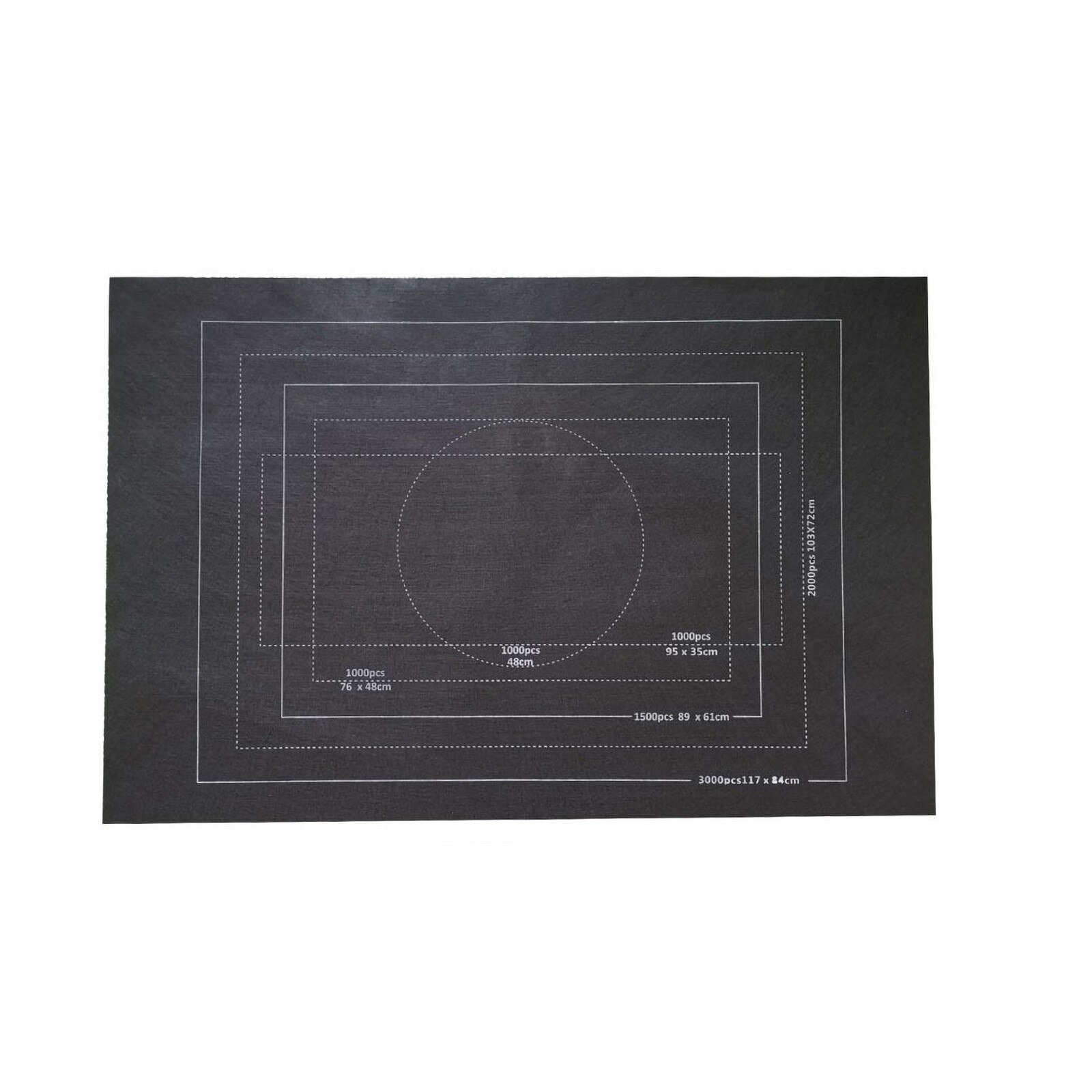 Puzzels Mat Jigsaw Roll Voelde Mat Speelkleed Puzzels Deken Voor Tot 3000 Stuks Puzzel Accessoires Draagbare Reizen Opslag tas: Black