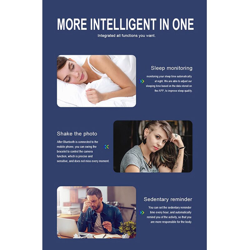 Waterproof Heart Rate Monitor Multiple Smart Watch Mode Sport Blood Pressure Women Wearable Men Watch Smartwatch Smart Watch