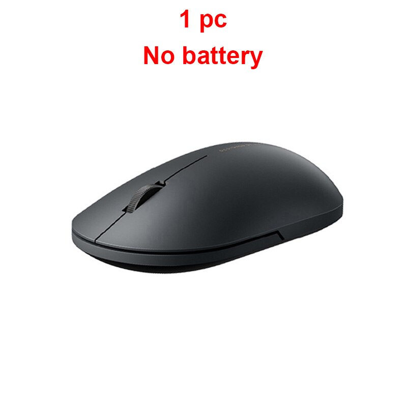 Originele Xiaomi 2.4Ghz Draadloze Muis 2 Wifi 1000Dpi Optische Draagbare Muizen Gestroomlijnde Vorm Voor Pc Laptop Notebook Kantoor game: 1PC Black
