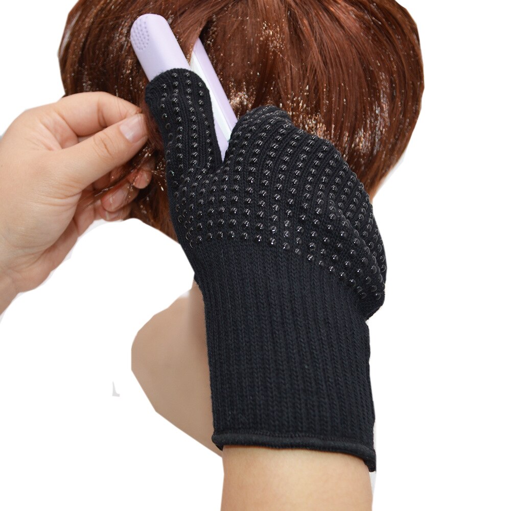 Gant isolant en Silicone, résistant à la chaleur, pour friser les cheveux, baguette et lisseur, fer plat, outil de coiffure pour friser les cheveux