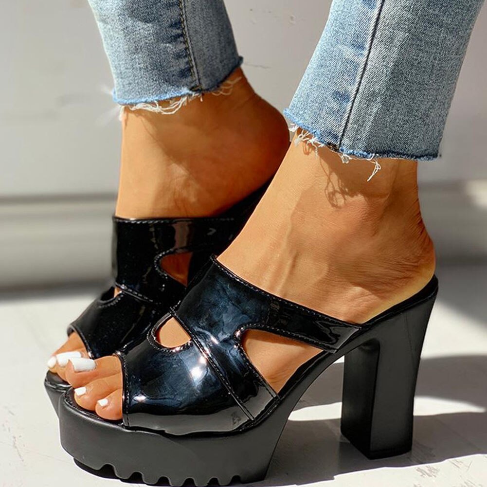 Karinluna femmes INS nouvelle paille plate-forme plat fleurs pantoufle tongs sandales chaussures d'été: Black / 8.5