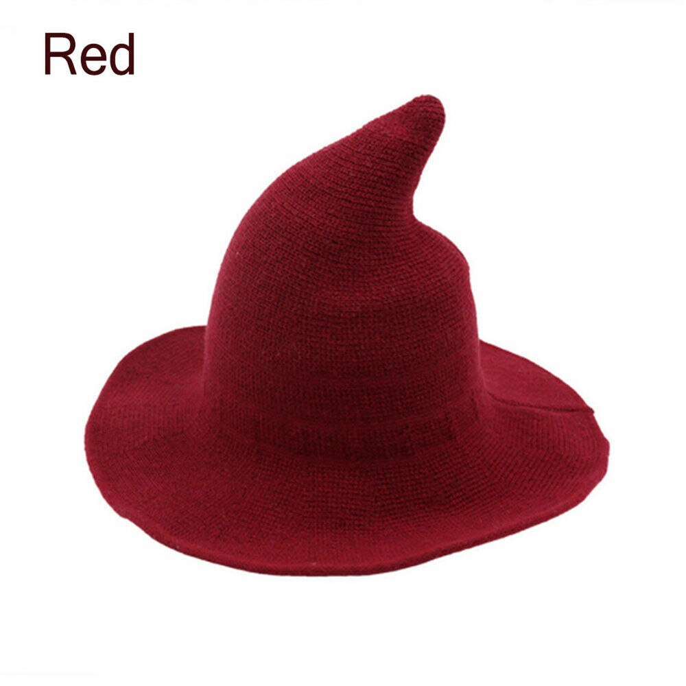 Halloween femmes sorcière chapeau moderne sorcière chapeau en laine de mouton de nous Halloween fête sorcière chapeaux: 3