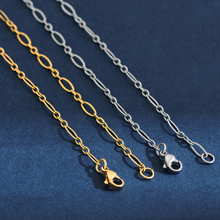 Width 3.5mm Stainless Steel O Chain Gold and Silver Color Women Necklace Length 14&quot;-30&quot;