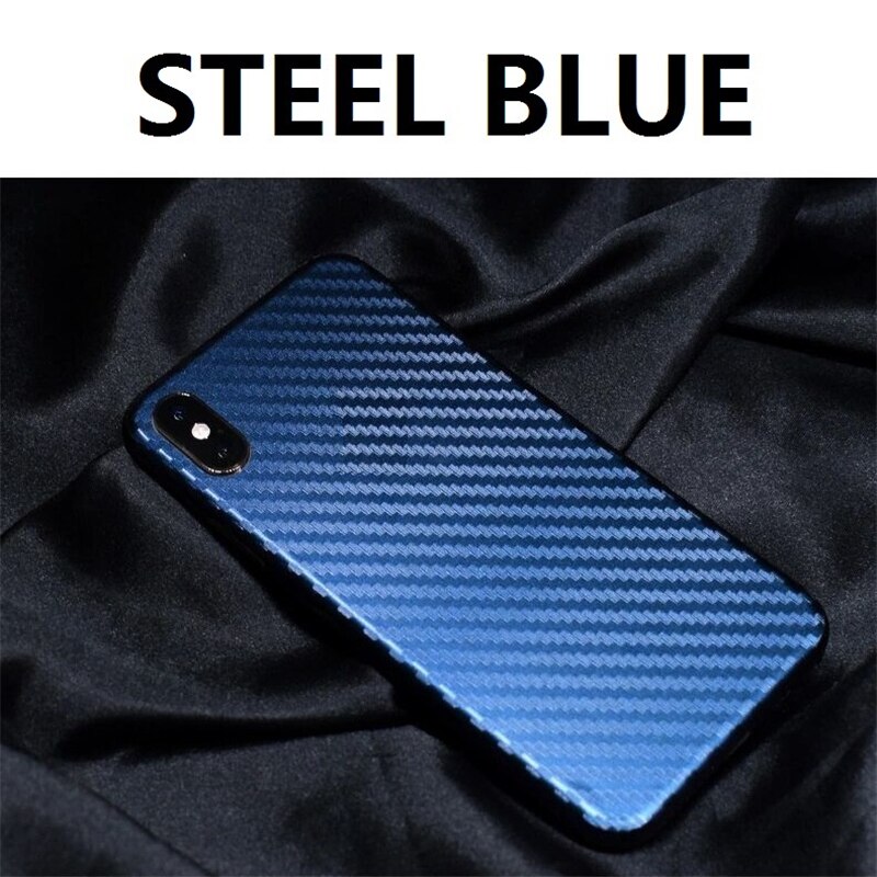 2PCS Mobile Phone Sticker For iPhone XS Max XR X Gradient Carbon Fiber Soft Protective Film For iPhone X XR Sticker Accessories