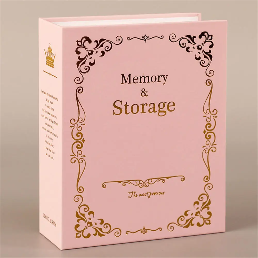 6- tommers fotoalbum med 100 lommer, bildeoppbevaring, scrapbooking-etui, fotoalbumramme, hjemmeminne: Rød
