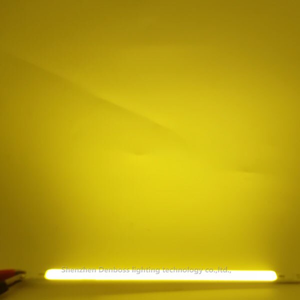 LED COB 200mm 10mm 12v cob led Strip light bulb source 10W Warm Nature White Blue Red Green Yellow FLIP Chip for auto light DIY: Yellow