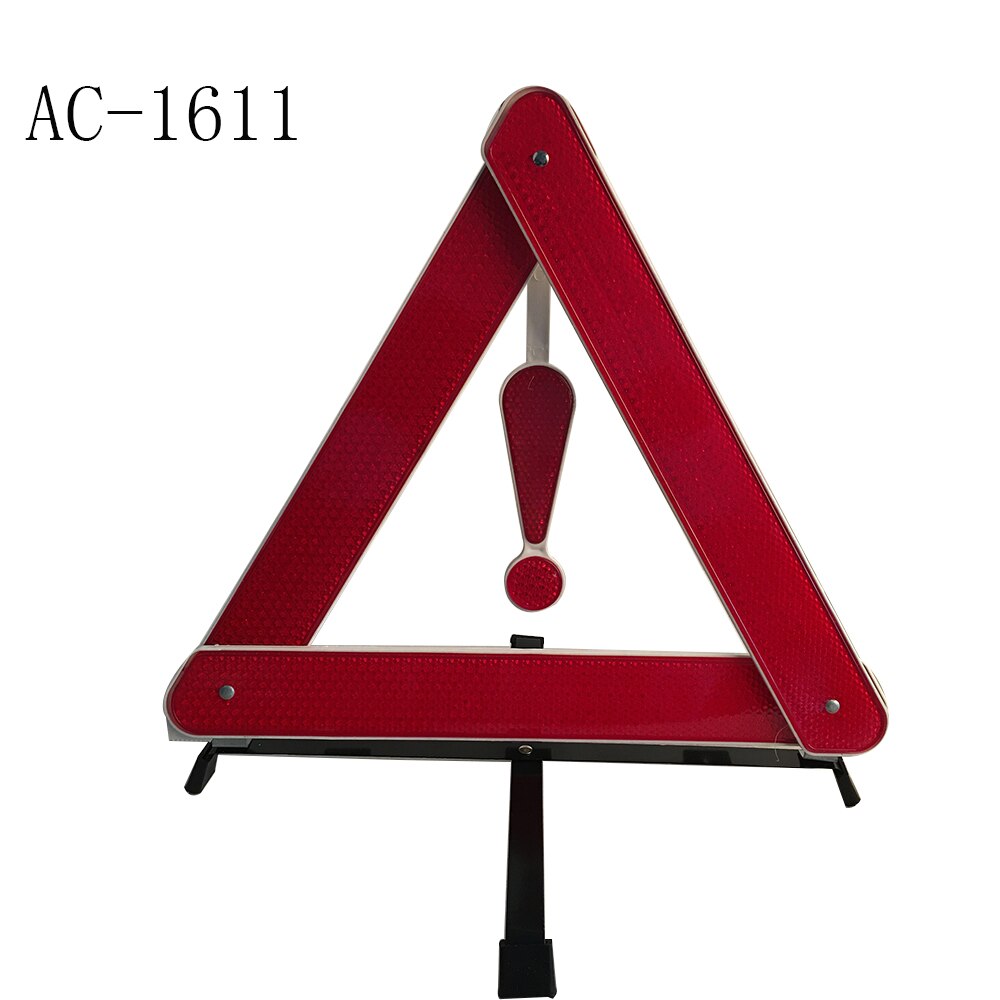 Stop Sign Tripod Triangle Emergency Warning Sign Foldable Reflective Safety Roadside Lighting