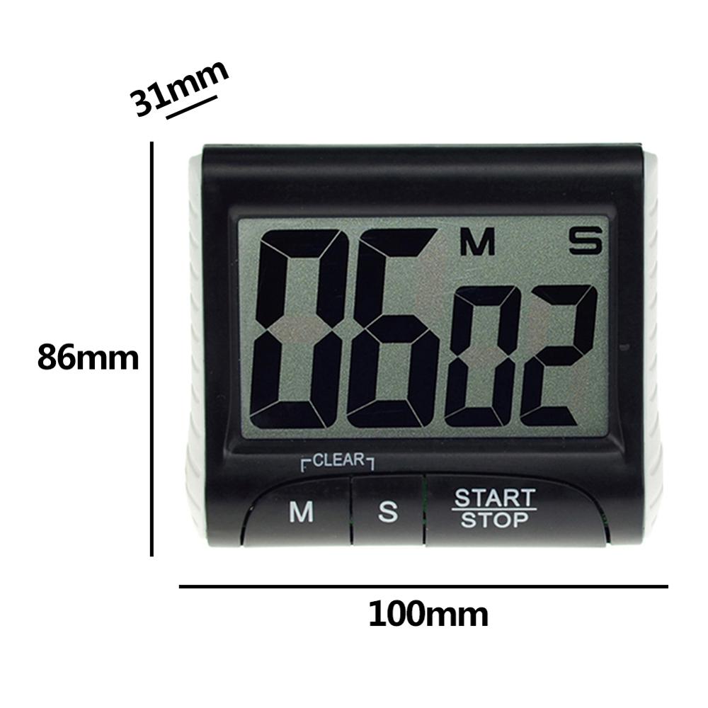 LCD Digital Kitchen Timer Alarm Practical Cooking Digital Clock Countdown Timer Alarm Temporizador Stopwatch With Stand