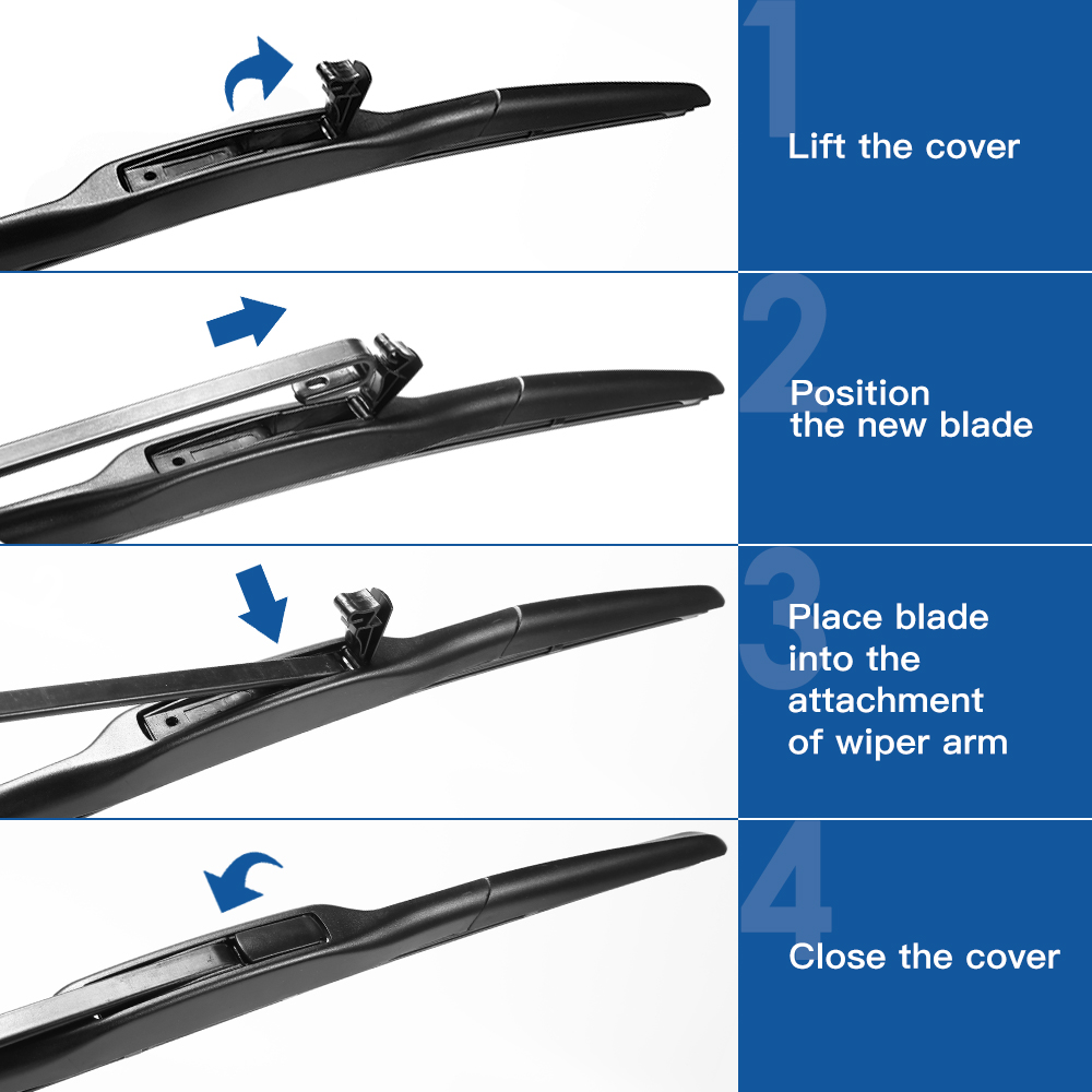 YITOTE Windscreen Hybrid Wiper Blades for Toyota Camry Fit Hook Arms Model Year from 1997 to