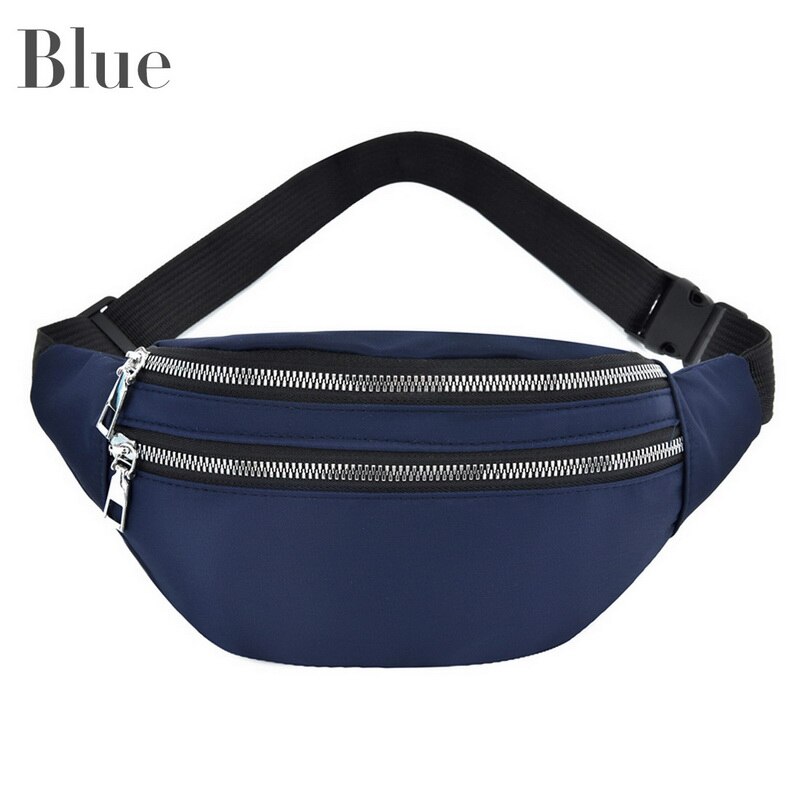 Riñonera impermeable para mujer, bolso de pecho Unisex, riñonera para la cintura, bolso de cinturón: Style3-Blue