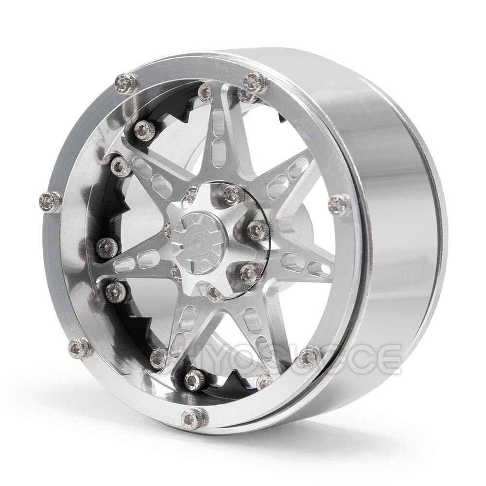 4 PièCes MéTal Beadlock 2.2 Moyeux de Roue Jantes pour 1-10 RC Chenille