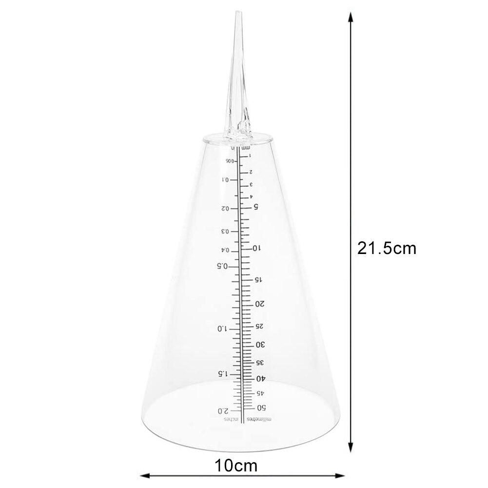 Outdoor Garden Plastic Portable Conical Rain Meter Gauge Stake Measuring Cup Rain Gauge Practical Water Soil Outdoor Rain Gauge