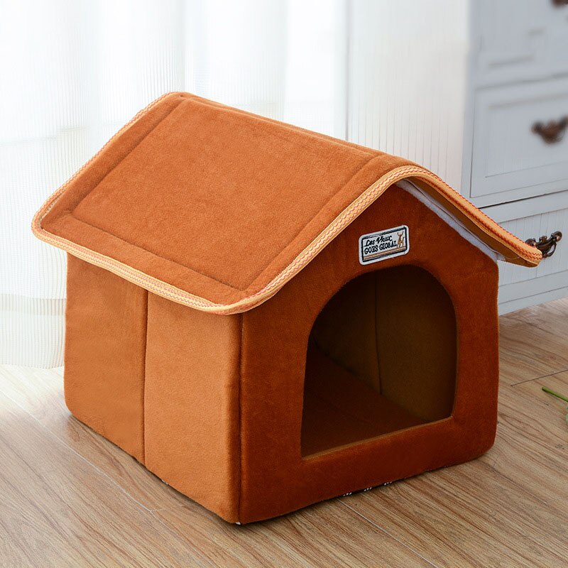Vinter varm kat hule hus kæledyr seng kæledyr hund hus dejlig blød egnet kæledyr pude katte seng hus hund sove rede kennel: 3 / M