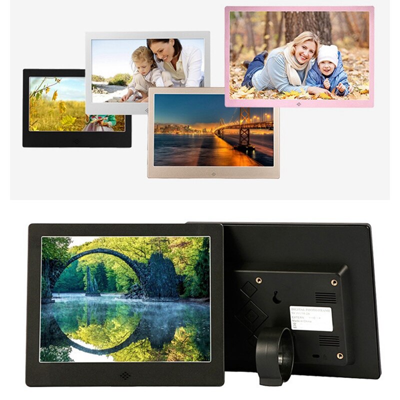 NEUE-8 Zoll Digitaler Foto Rahmen Metall Rahmen HD 1024X768 Elektronische Bilderrahmen mit Fernbedienung, EU Stecker