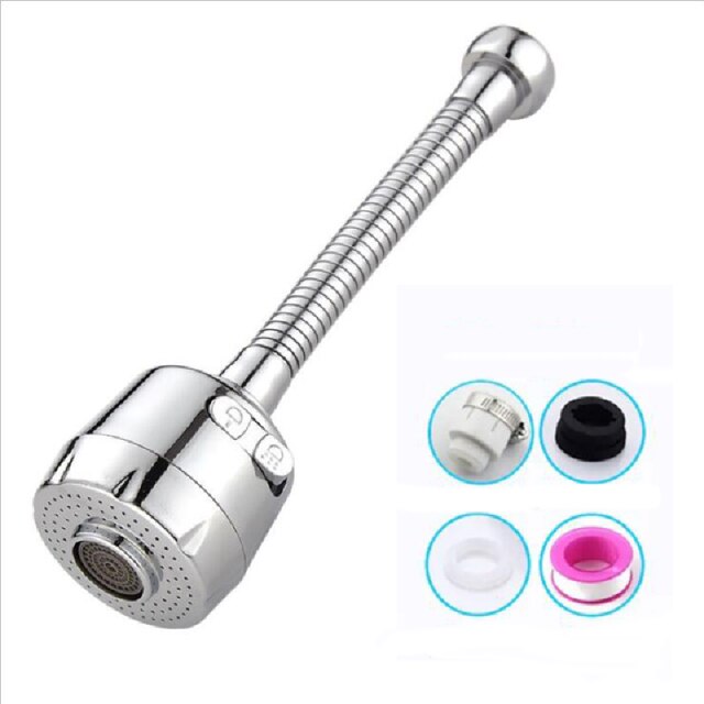 360 Degree Flexible Nozzle Spout Water Saving Kitchen Sink Tap Faucet Extender Shower Head Bubbler Saver Tap Bathroom: 19.5CM