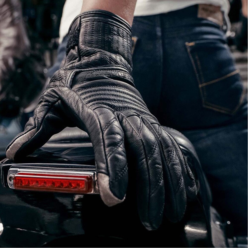 Abbey Road Leather Gloves Motorccycle Bike Vintage Touch Screen Men's Gloves