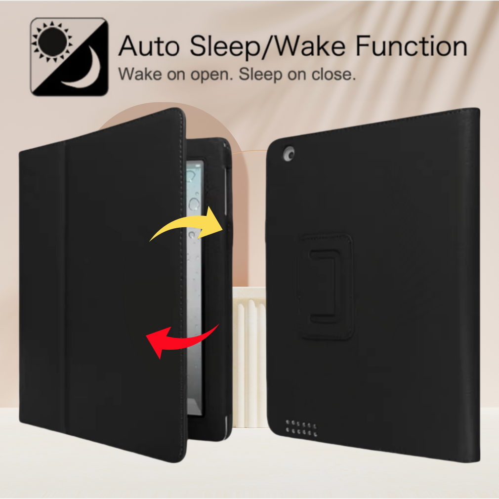 For iPad 5th 6th Gen Case 9.7inch Pu Leather Magnetic Auto Sleep/Wake Two-fold Stand Cover Funda For iPad Air 1 2 Case