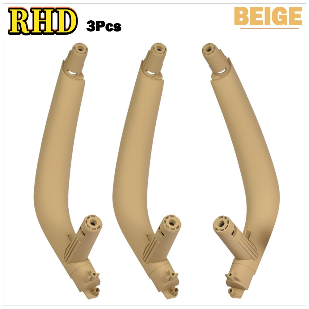 Voor Bmw X5 X6 F15 F16 Links Rechts 3 Stks/set Auto Innerlijke Deuren Handvat Pull trim Cover Zwart Beige: Beige-RHD