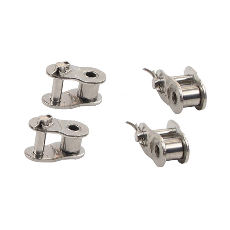 2pcs 304 Stainless Steel Transmission Chain Joint Roller Chain Connector Full Half Buckle 4C 05B 06B 06C 08A 08B 10A 10B 12A 12B