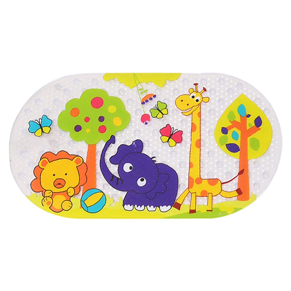 Cartoon Toilet Anti-Slip Bath Mat Foot Mat Bathtub Children Shower Mats With Sucke Pvc Bathroom Mat: Blue