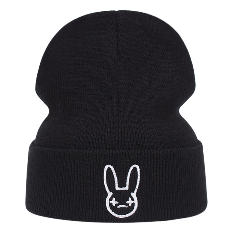 Bad Bunny – chapeau tricoté en coton, dessins animés, Ski , Skullies de lapin, bonnet unisexe pour l&#39;extérieur, hiver: Default Title