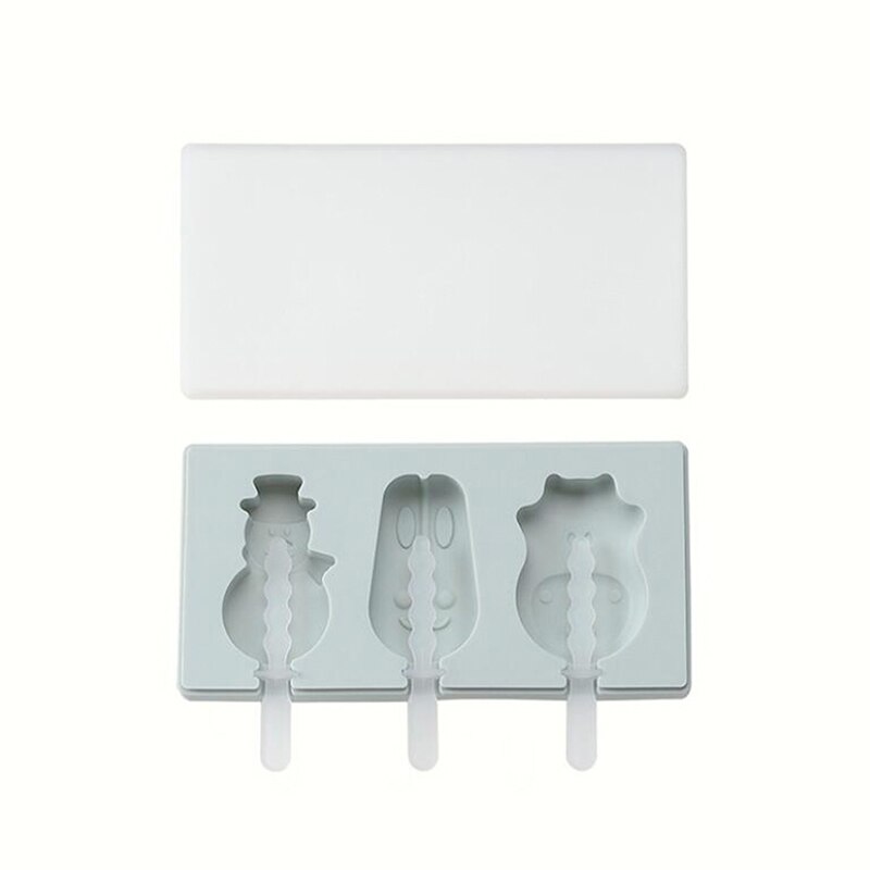 Söt glassform med lock silikon hemmagjord isglassform handgjord självgjord is-sugform