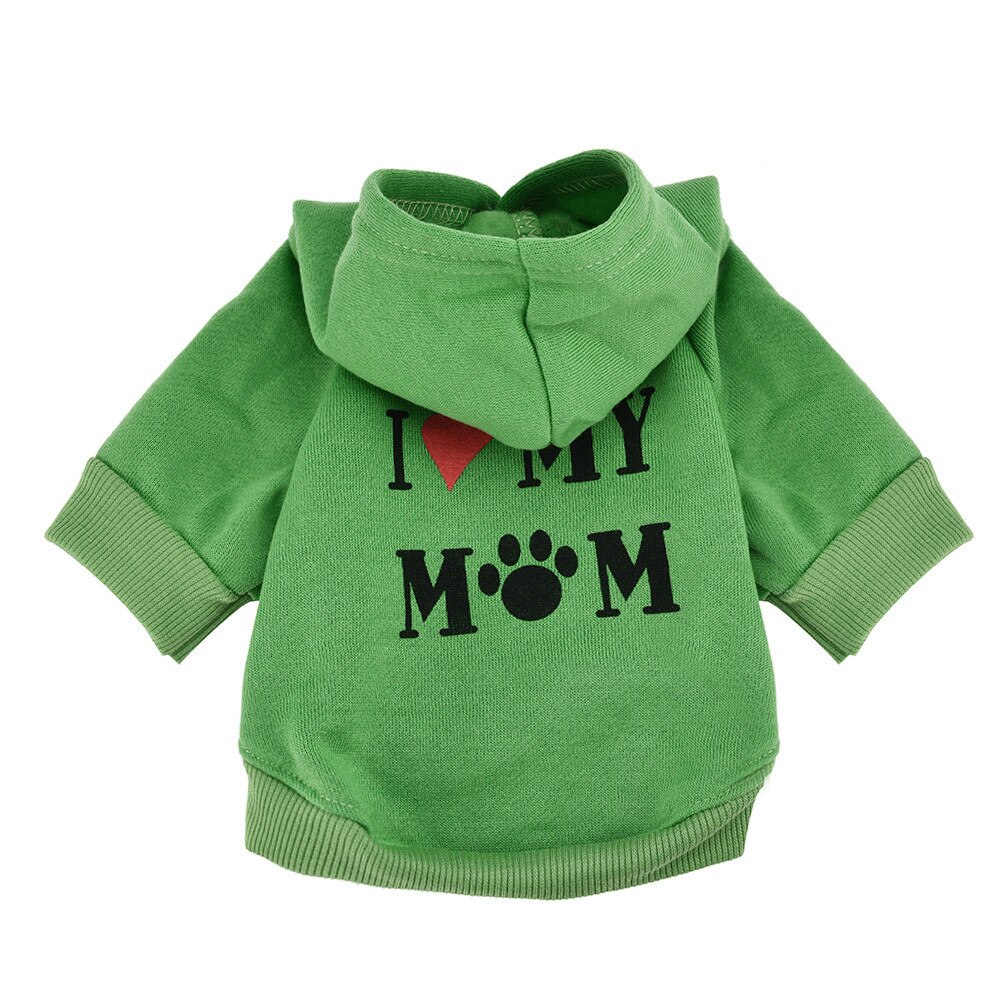 Hund sweatshirt Katze und hund kleidung jacke kleine hund hoodies Love My Mom drucken hemd Matador pullover pet supplies #1: A / S