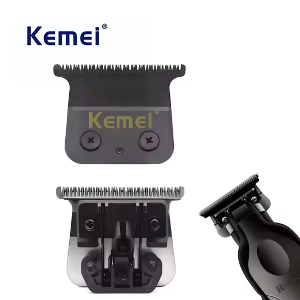 Kemei 2299 Barber Cordless Hair Trimmer 0mm Zero Gapped Carving Clipper Detailer Electric Finish Cutting Machine: Gold