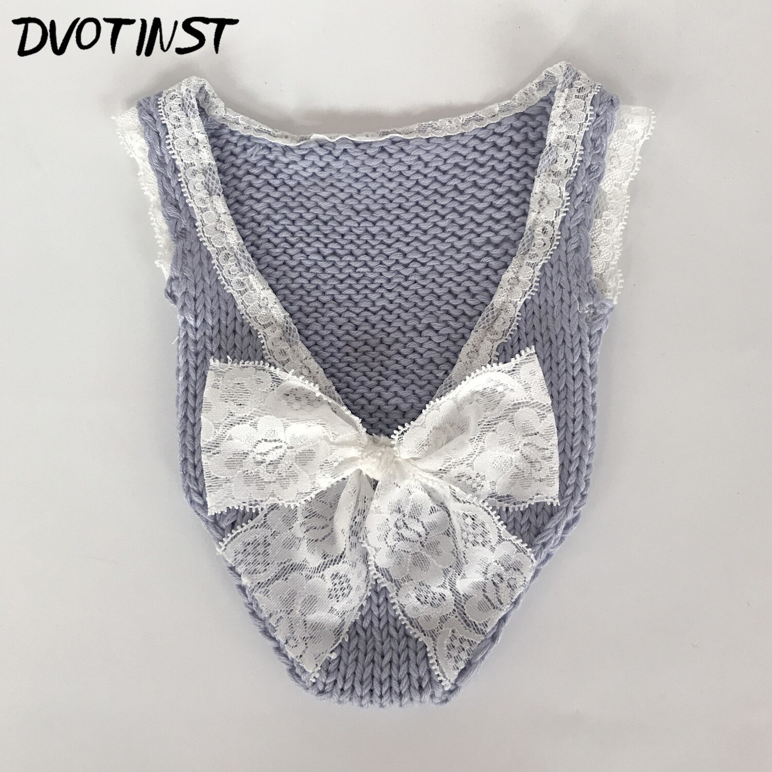 Baby Photography Props Crochet Knitted Newborn Lace Bodysuit Clothes Romper Fotografia Accessories Infantil Studio Shoot Photo: Grey