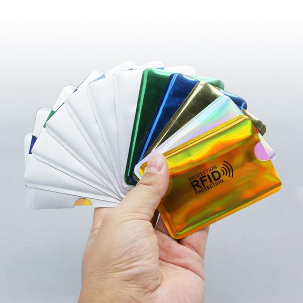 5 Pièces Anti Rfid NFC Blocage De Portefeuille Lecteur Serrure de Porte Carte Bancaire Id Porte-Cartes De Banque Protection Porte Carte De Crédit En Métal En Aluminium