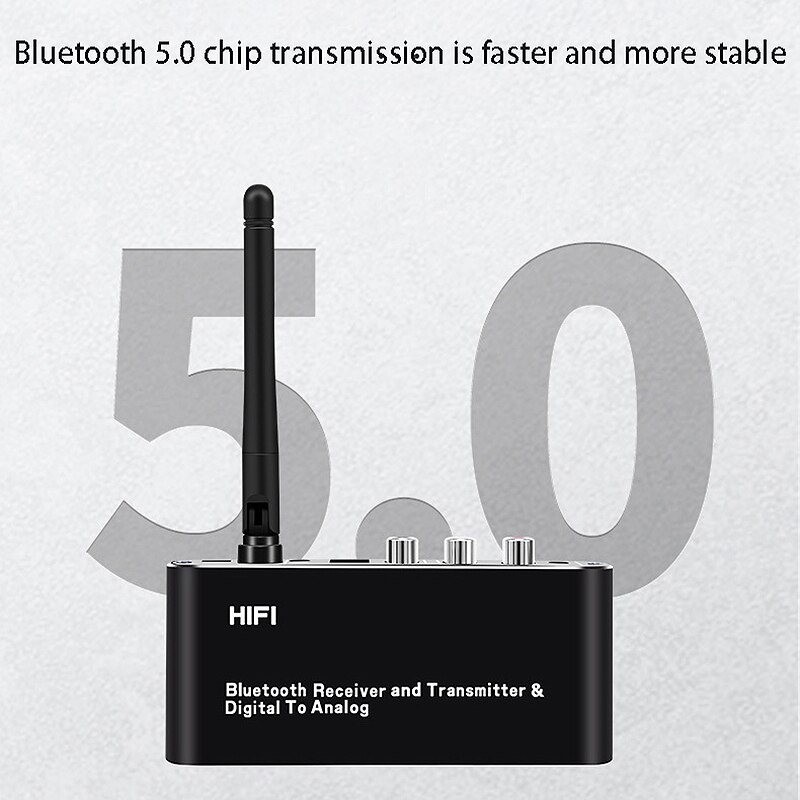 Bluetooth Receiver Transmitter 2 in 1 5.0 Optical Fiber Bluetooth Transmitter Digital to Analog for TV / PC