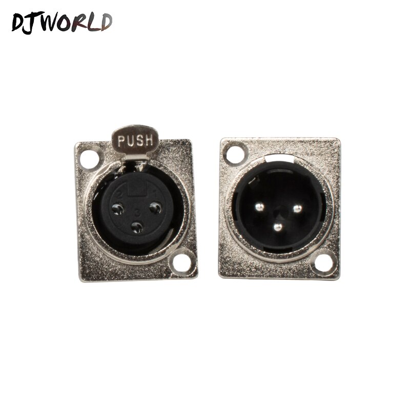 1 par xlr-kontakter metall/plast-kontakt 3- -pins caron-kontakt for mikrofonkontakt scenelysutstyr kabelkontakt