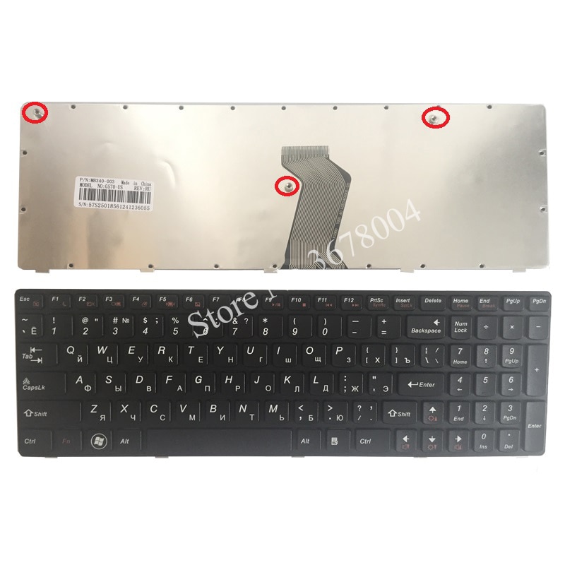 Russische Toetsenbord Voor Lenovo G780 G770 G780A G770A Ru Laptop Toetsenbord Zwart