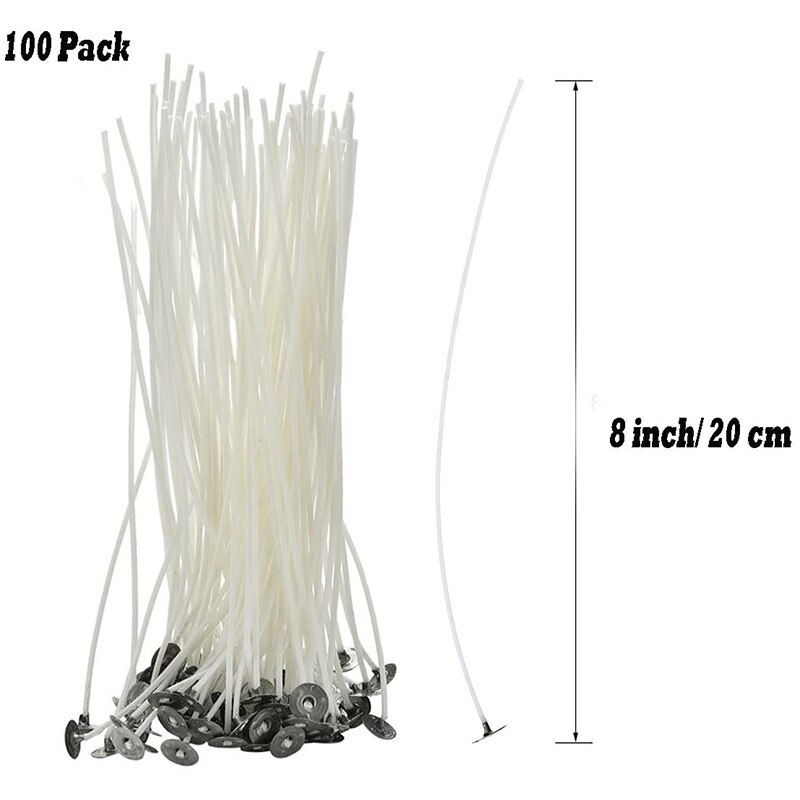 202Pcs Candle Making Kit Includes Double Boiler Pot Prewaxed Candle Wicks Candle Melting Pot with Wick Centering Device