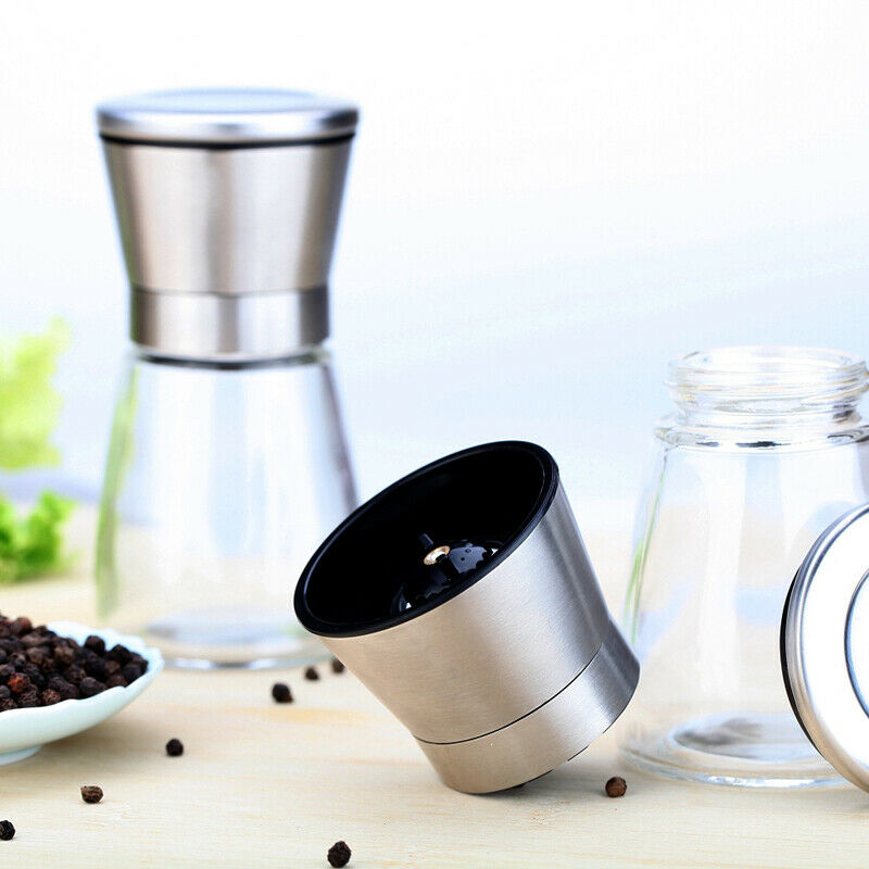 Kökskvarn manuell salt- och pepparkvarn set 1 shakers kryddkvarn kross rostfritt stål köksredskap 3 kvalitet