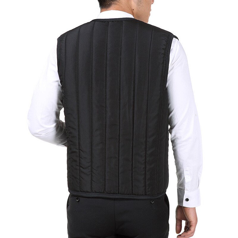 Chaleco térmico de lana para hombre, 4XL talla grande, para pesca al aire libre, ciclismo, escalada, grueso, resistente al viento, cálido, de algodón, Otoño e Invierno