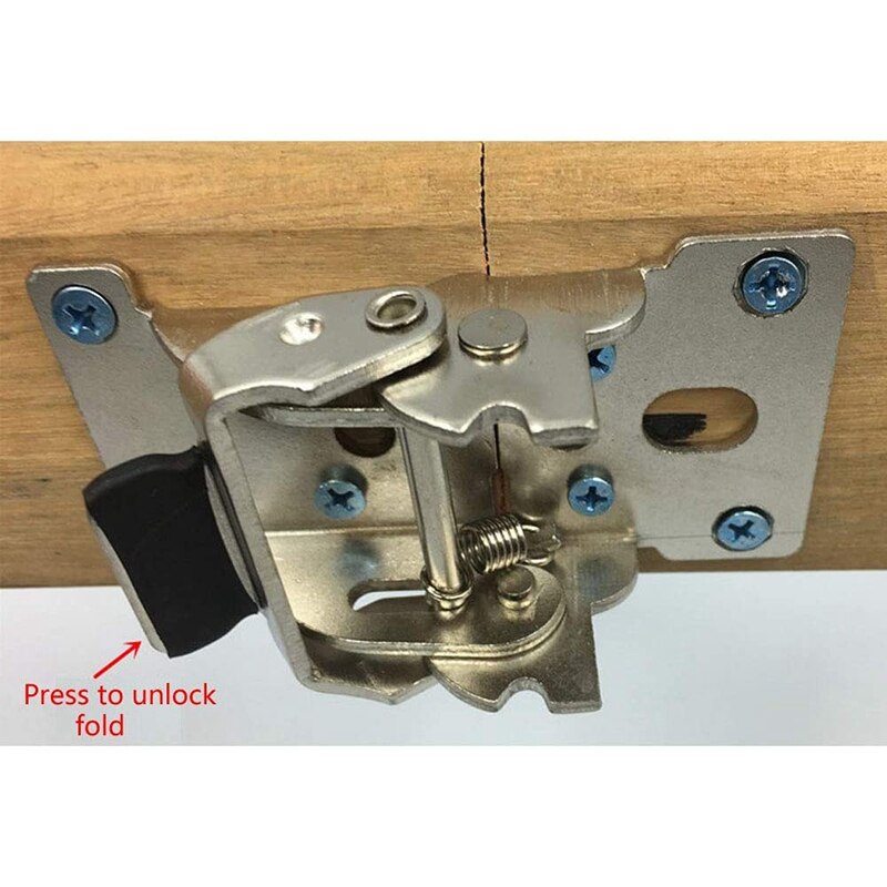 Support de charnière de pied pliable, matériel de charnière autobloquant avec Extension de verrouillage à vis pour pieds de Table 4 pièces