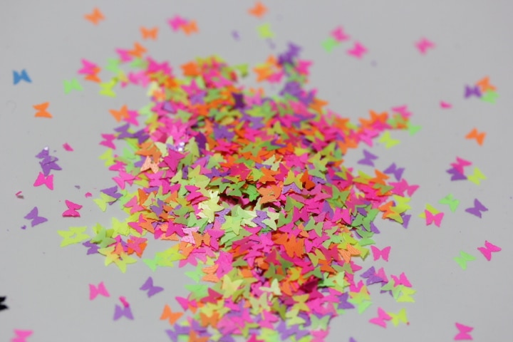 Neon- Lösungsmittel Beständig Schmetterling funkeln Pailletten für Nagel Kunst und Andere DIY dekoration