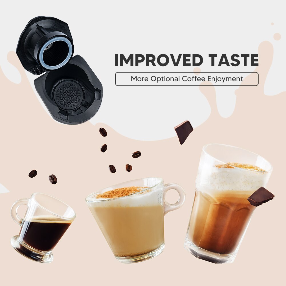 icafilas wiederverwendbarer Adapter für Dolce Gusto Piccolo xs Maker & für Nescafe Genio S Plus Nespresso Kaffeekapsel-Konvertierungshalter