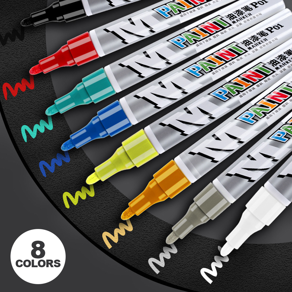 Penna per riparazione graffi auto Penna per vernice per ritocco automatico Rimozione riempimento Pennarello per vernice per pneumatici per veicoli kit trasparente per la cura della riparazione dei graffi per lo messa in piega dell'auto