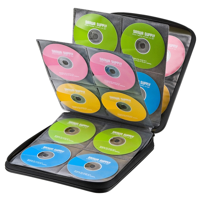 ymjywl Blu-ray Disc Box High CD Case 160 Discs Capacity CD/DVD Storage Bag For Car Travel CD Storage Box