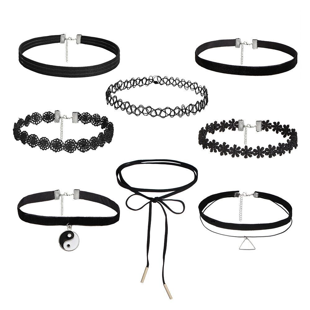 10pcs/set Charm Women Necklace Goth Simple Jewelry Necklaces choker Necklaces Collar Set Lace Necklace for Women Birthday