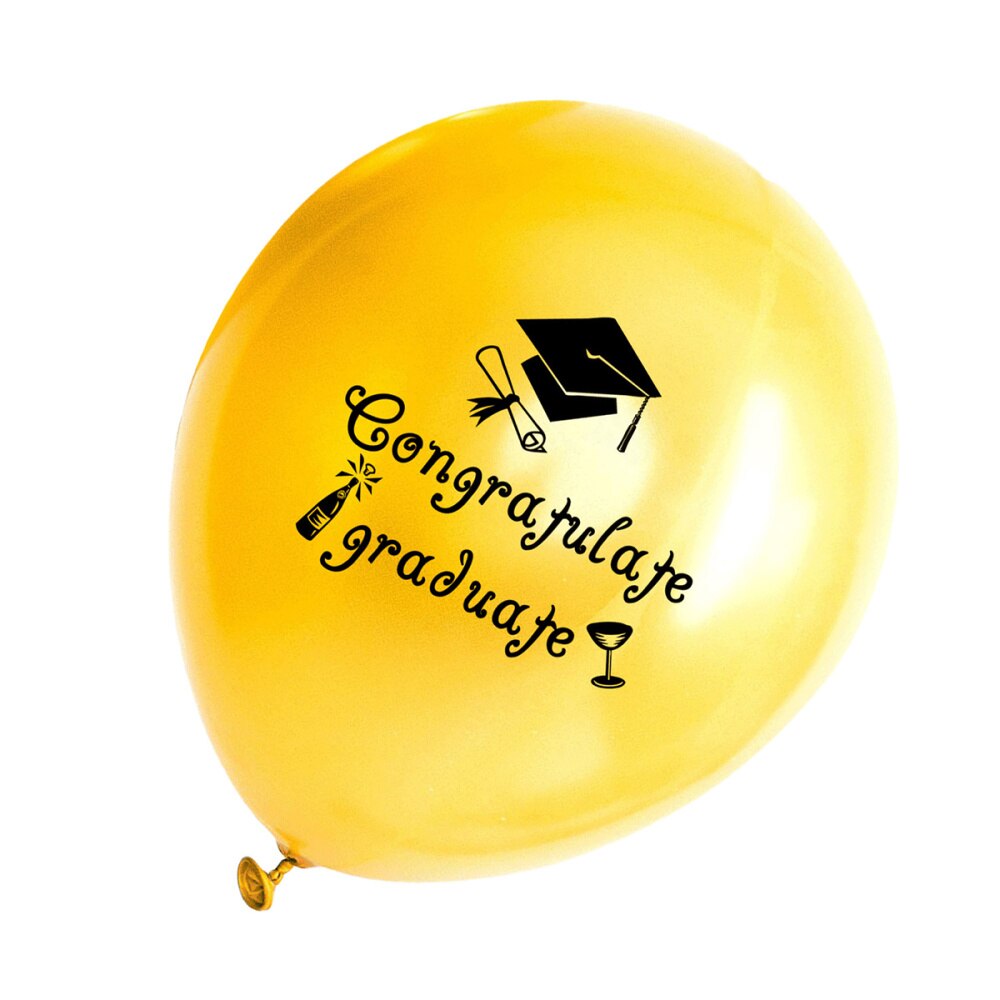 20 Pcs Latex Balloons Latex Inflatable Congratulate Graduate Letter Baloon Decoration Ball for Graduation Party