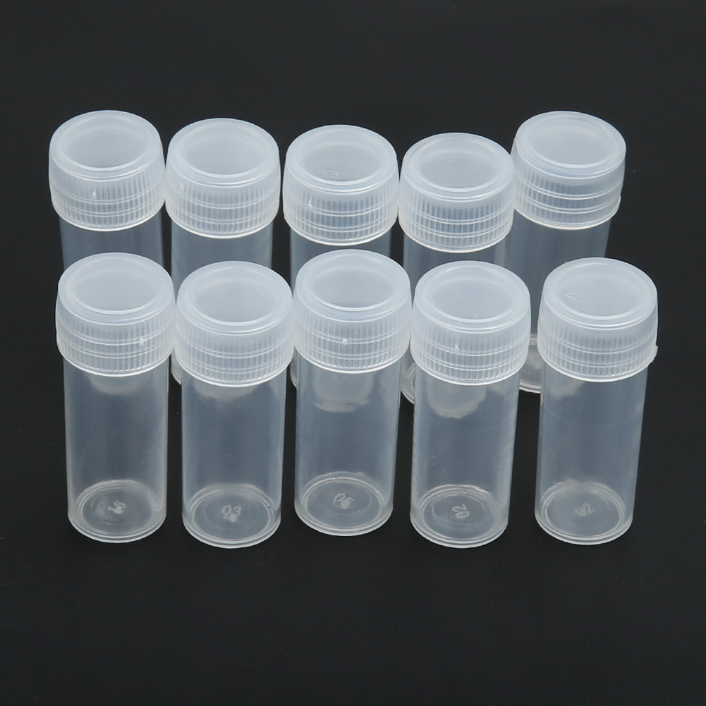 50PCS 5ml Measuring Cups Tanks Beaker Plastic Bottle Clear Sample Cups Bottle Volume Jar Cosmetic Storage Box Container Bot