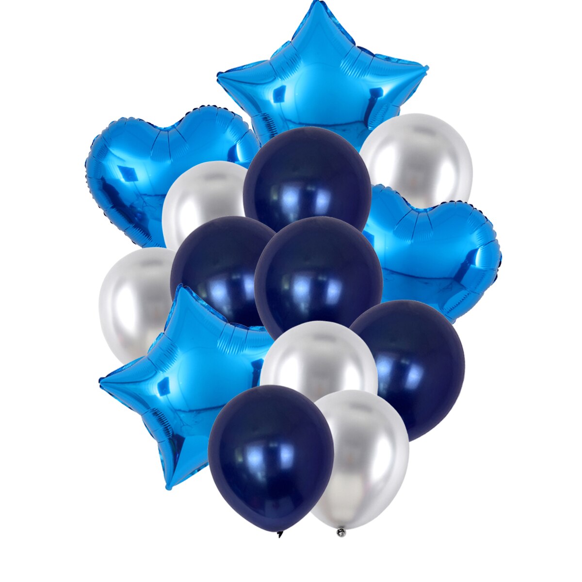 40/14PCS Dark blue Gold Silver Metal Latex Confetti Balloons Birthday Wedding BabyShower Decorations year Globos: iridescent