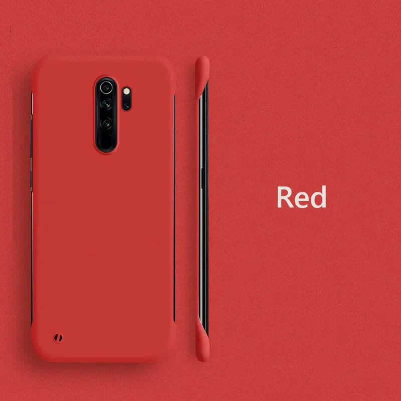 Frameless Slim Matte Hard PC Back Cover Case For Xiaomi Redmi Note 8 Pro Note8 Pro ShockProof Fundas Coque: Fluorescent Green