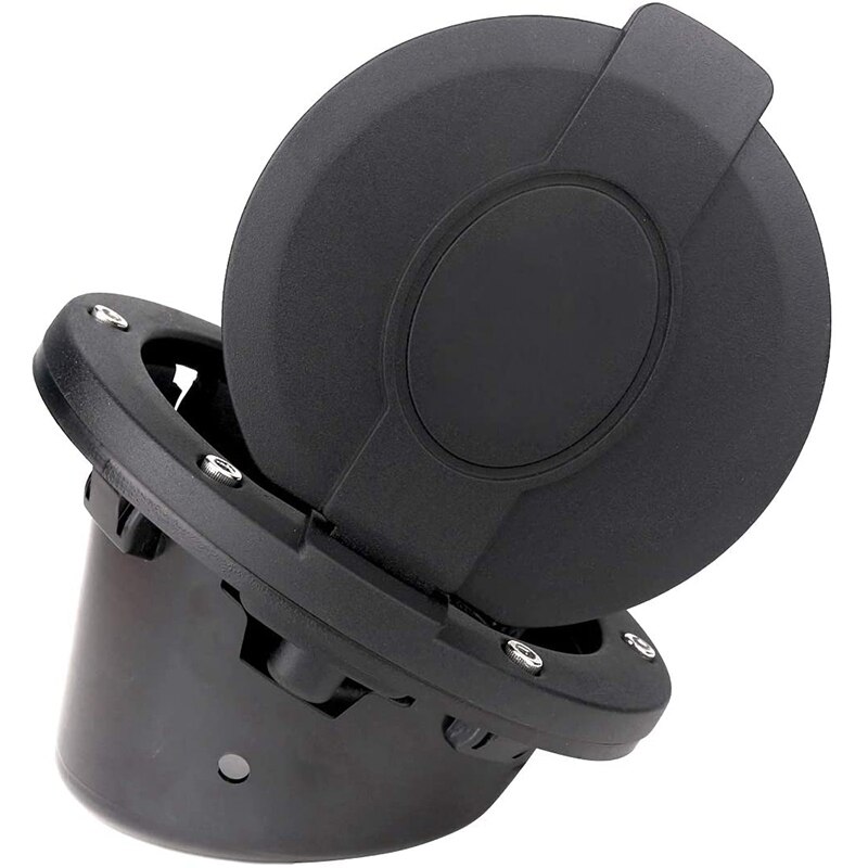 Gas Cap Cover Black Fuel Door Tank Cover for Jeep Wrangler JK & Unlimited JK Sahara Rubicon Sport 2007: Default Title