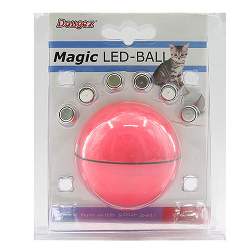 Bola mágica con luz LED para perro y gato, juguete interactivo automático divertido para hacer ejercicio