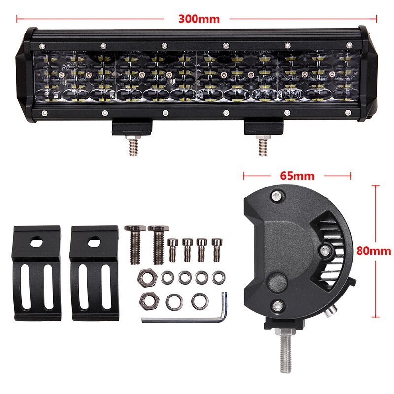 Offroad led arbetsbelysning 12v 24v combo 4-44 tums bil lastbil suv 4wd 4 x 4 atv släp pickup ytterligare extra körlampa: 12 tum