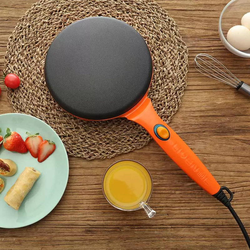 Ménage antiadhésif crêpière casserole électrique crêpe gâteau Machine à frire plaque chauffante Portable cuisine outils de cuisson
